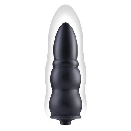 Size Up 5.5 Inch Ripple Inflatable Butt Plug - Black