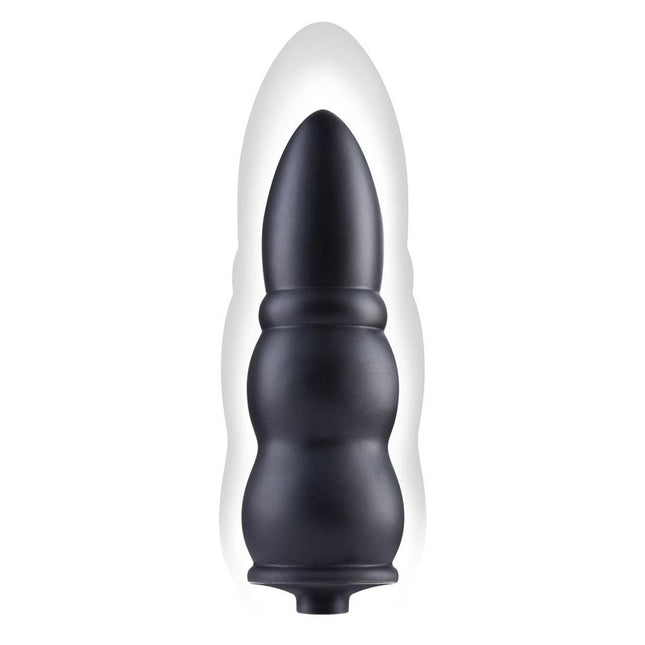 Size Up 5.5 Inch Ripple Inflatable Butt Plug - Black