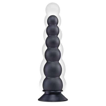 Size Up 7 Inch Ripple Inflatable Butt Plug - Black