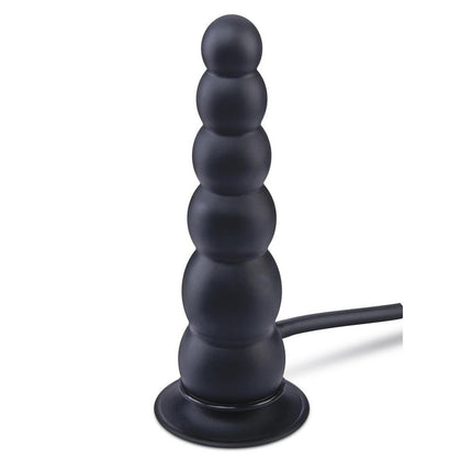Size Up 7 Inch Ripple Inflatable Butt Plug - Black
