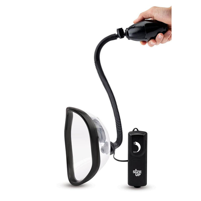 Size Up Vibrating Pussy Pump - Clear