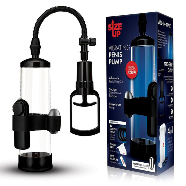 Size Up Vibrating Trigger Penis Pump-