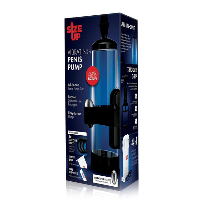 Size Up Vibrating Trigger Penis Pump-