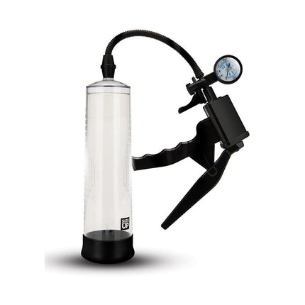 Size Up Ergonomic Trigger Clear Penis Pump with Pressure Gauge