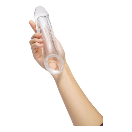 Size Up 2 Inch See-Thru Penis Extender with Ball Loop - Clear