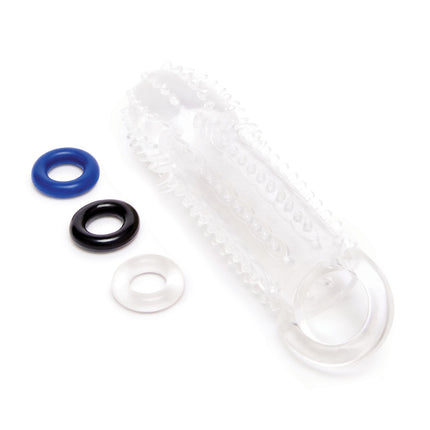Size Up 1.5 Inch See-Thru Stretch Penis Extender - Clear