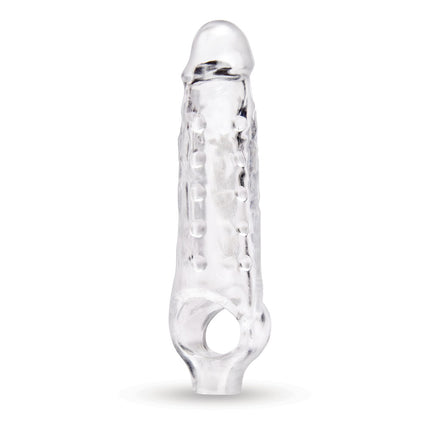 Size Up 1 Inch See-Thru Stretch Clear Penis Extender