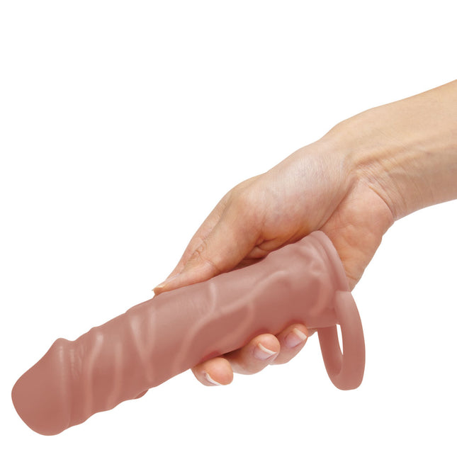 Size Up Realistic Tan 1.5 Inch Penis Extension Sleeve