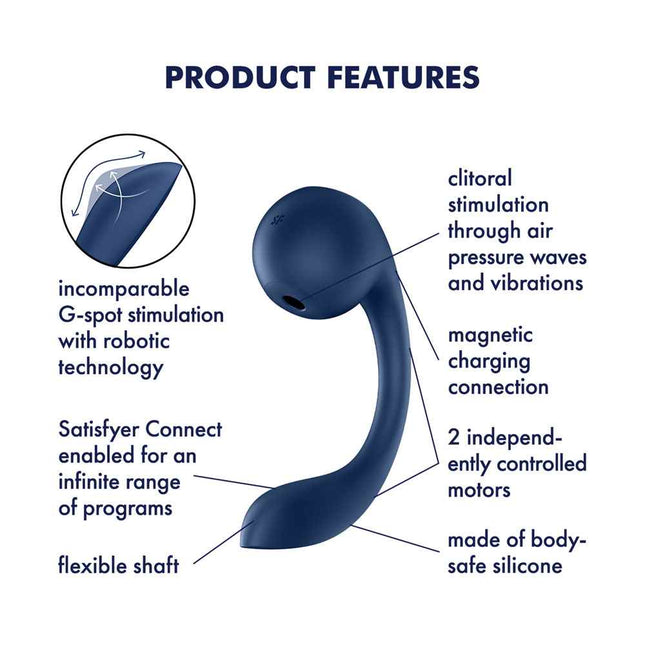 Satisfyer Pro+ Wave 4 Vibrator with Air Pulse Stimulation Features
