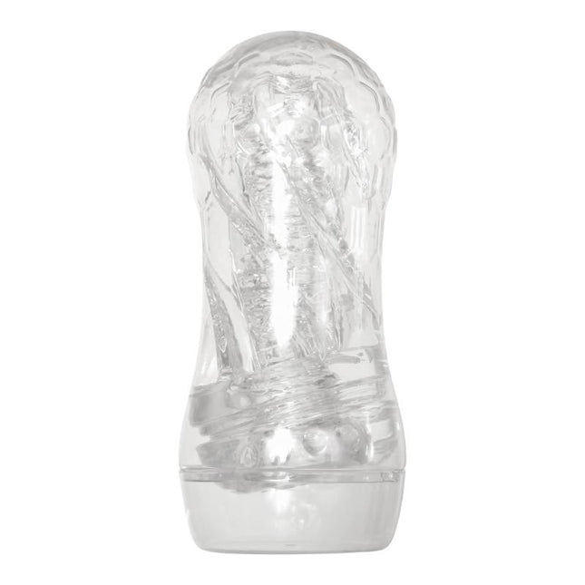 See through view of clear male masturbator cup Zero Tolerance