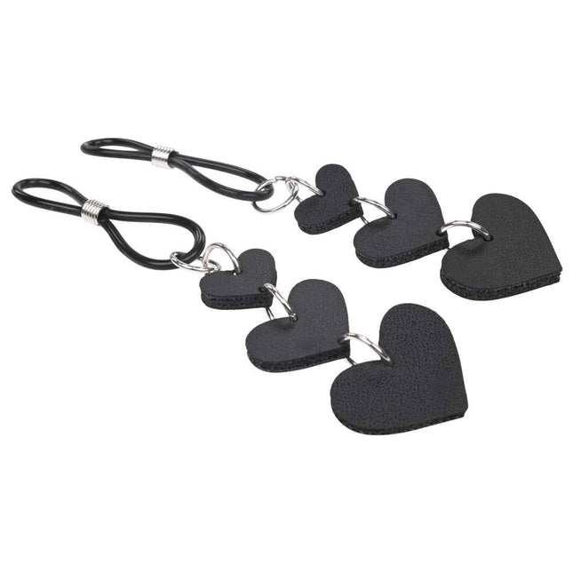 Sex & Mischief Heart Nipple Restraints Black