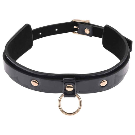 Sex & Mischief Orbit Day Collar Black Front View