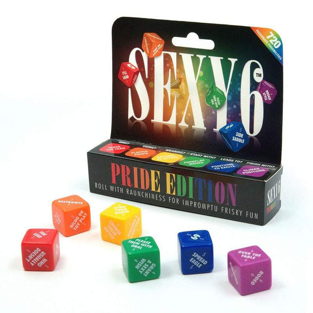 Sexy 6 - Pride Edition Couples Dice Game with Scattered Dice