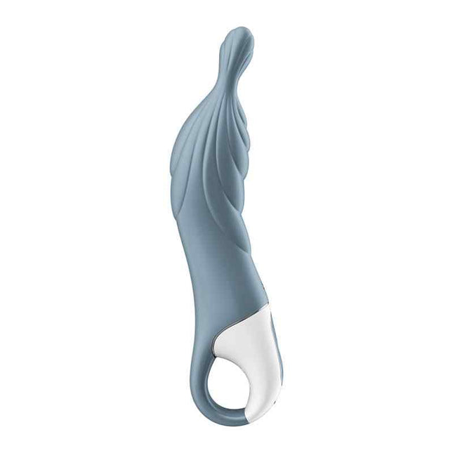 Side View of Grey Satisfyer A-Mazing 2 A-Spot Vibrator Sex Toy