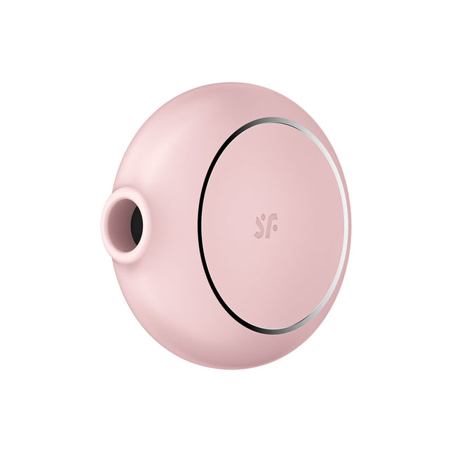 Side on View of Pink Satisfyer Pro 2 Go 3 Rose Air Pulse Stimulator