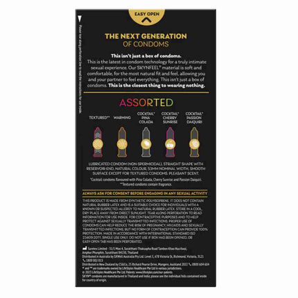Skyn Assorted Soft Non-Latex Condoms (20 pk) Information