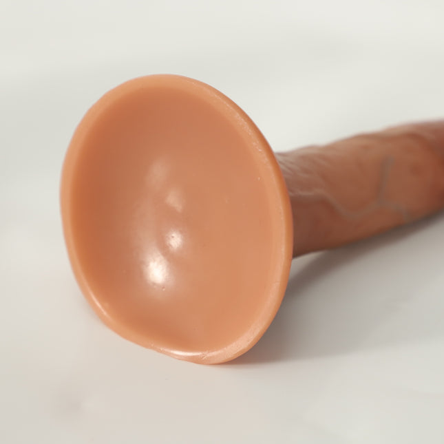 Suction Cup Realistic Silicone Dildo 6 Inch Bottom View