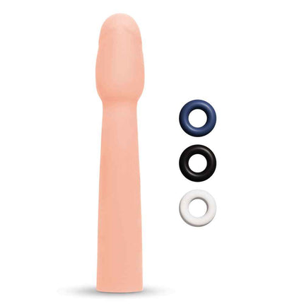 Tall Size Up Realistic 2 Inch Penis Extender with 3 Stretchy Stamina Ring