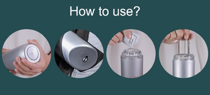 The Mans Cup Male Masturbator 8 Inch How to use diagram with lube