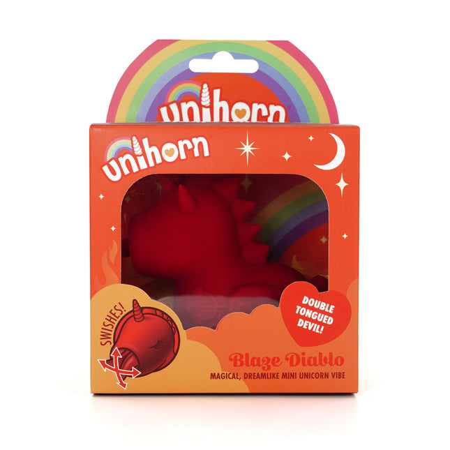 Unihorn Blaze Diablo Red Forked Tongue Flicking Vibrator