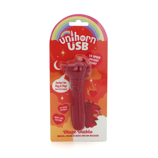 Unihorn USB Blaze Diablo Red Bullet Vibrator