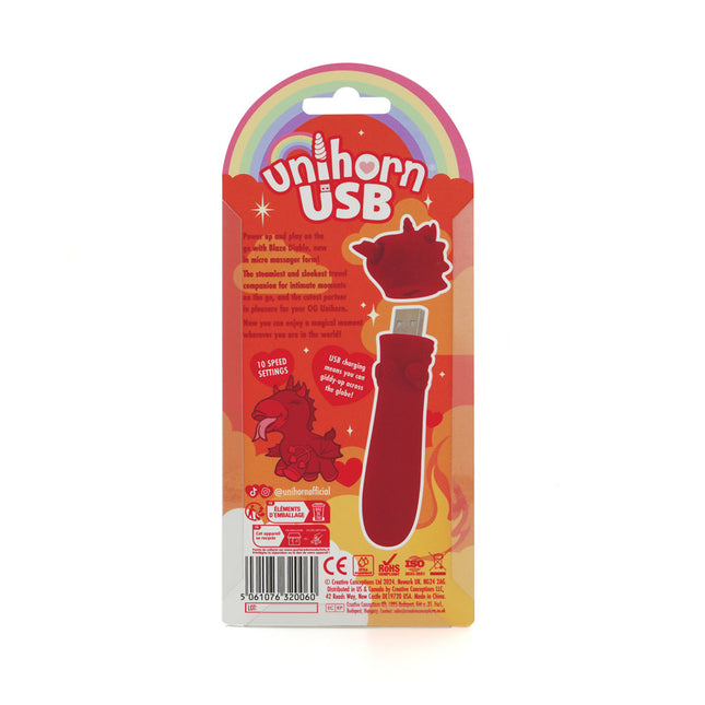 Unihorn USB Blaze Diablo Red Bullet Vibrator