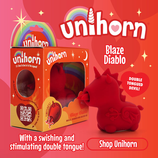 Unihorn Blaze Diablo Red Forked Tongue Flicking Vibrator