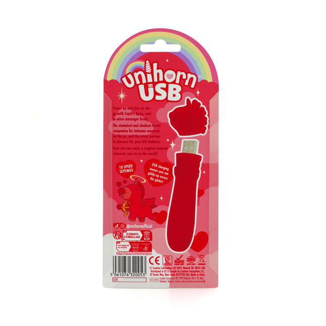 Unihorn USB Cupid's Beau Red Bullet Vibrator