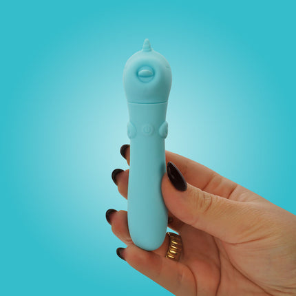 Unihorn USB Mount'n Peak Teal Bullet Vibrator