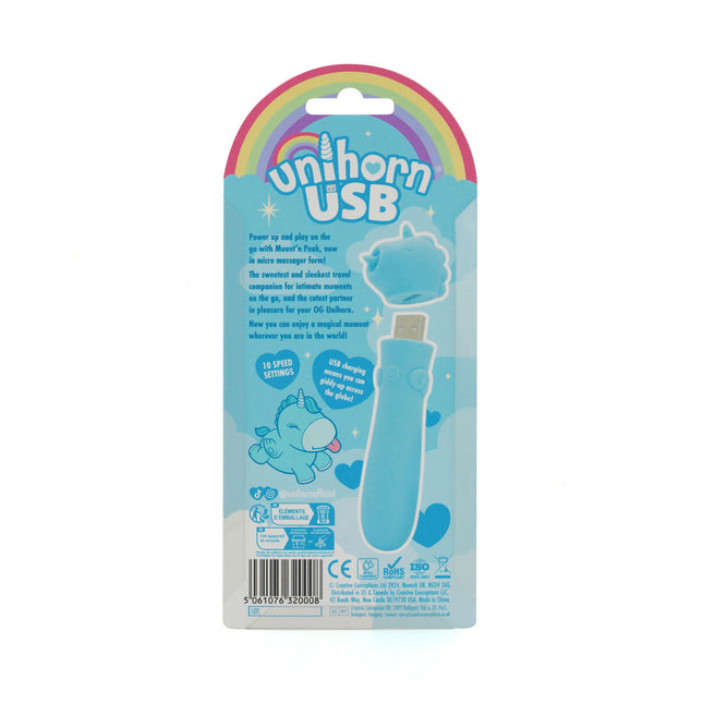 Unihorn USB Mount'n Peak Teal Bullet Vibrator