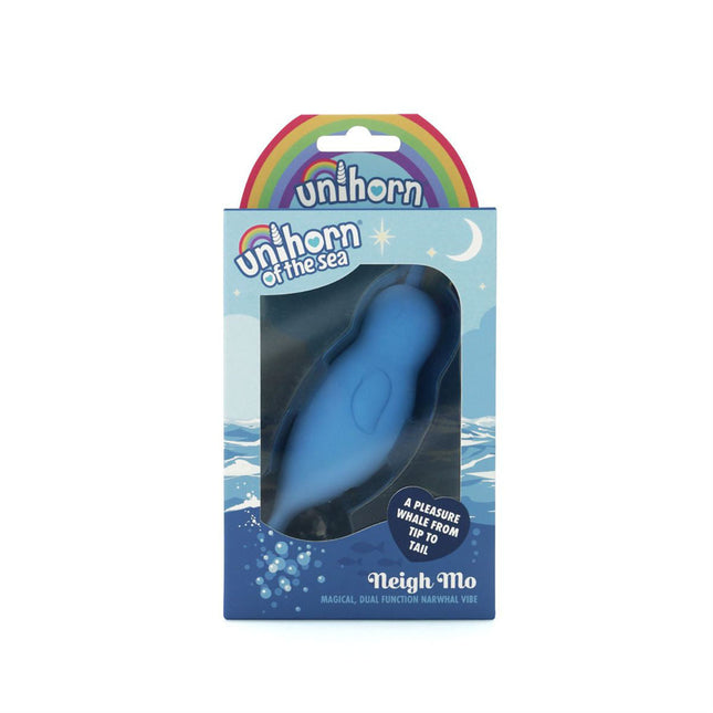 Unihorn of the Sea - Neigh Mo - The Narwhal - Blue Dual Motor Vibrator