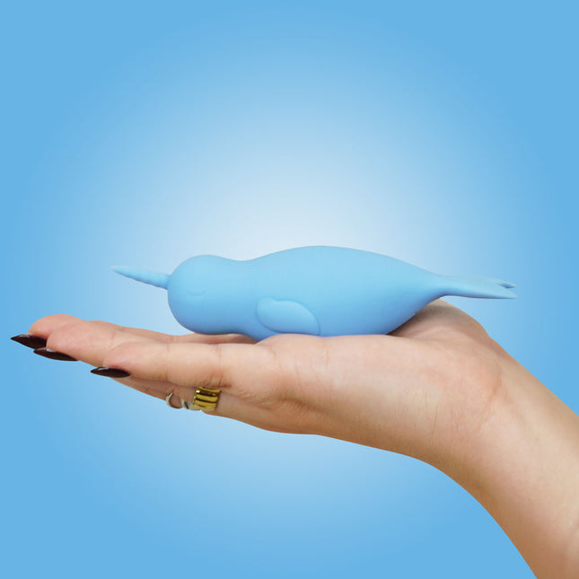 Unihorn of the Sea - Neigh Mo - The Narwhal - Blue Dual Motor Vibrator