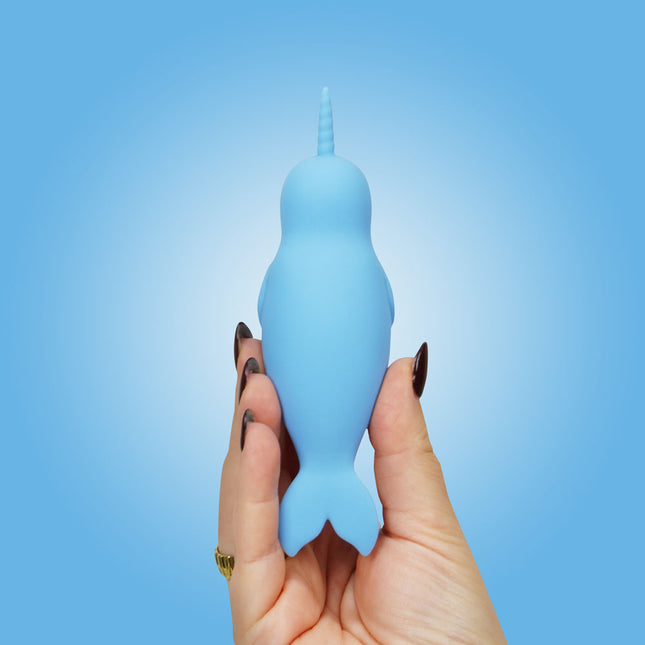 Unihorn of the Sea - Neigh Mo - The Narwhal - Blue Dual Motor Vibrator