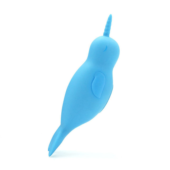 Unihorn of the Sea - Neigh Mo - The Narwhal - Blue Dual Motor Vibrator