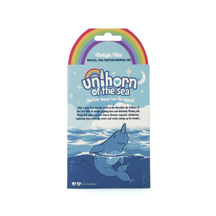 Unihorn of the Sea - Neigh Mo - The Narwhal - Blue Dual Motor Vibrator