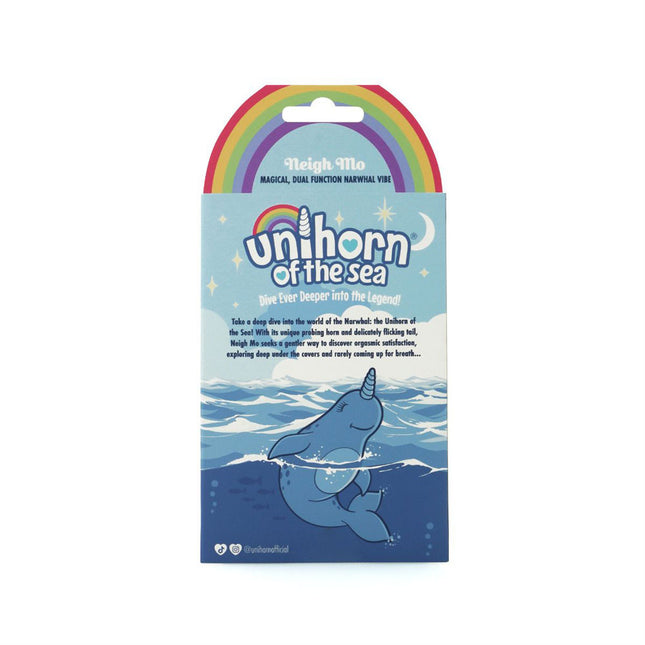 Unihorn of the Sea - Neigh Mo - The Narwhal - Blue Dual Motor Vibrator