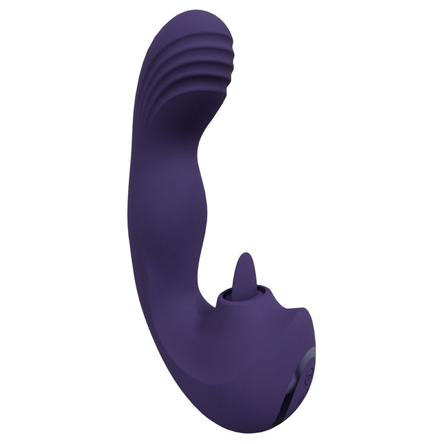 VIVE Yumi Purple Tongue Vibrator Ribbed