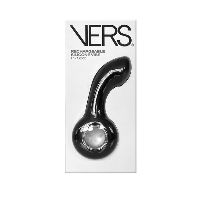 VERS Rechargeable Silicone P-Spot Vibe - Black Prostate Massager