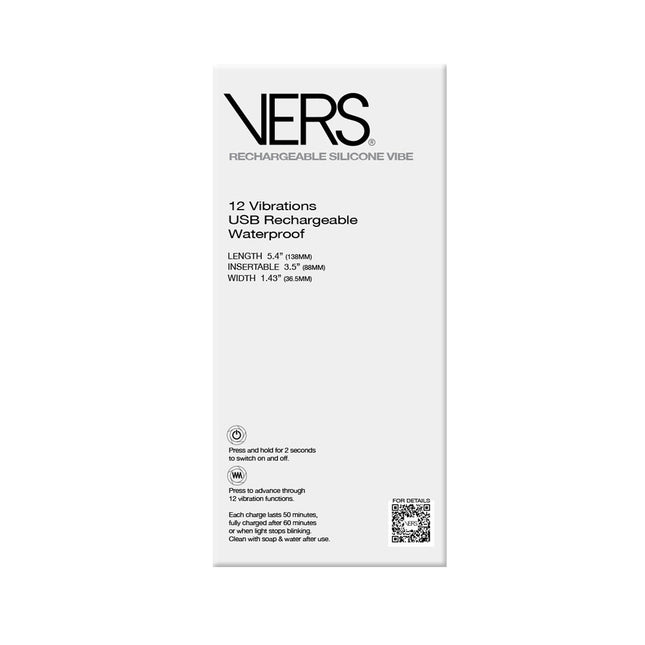 VERS Rechargeable Silicone G Spot Vibrator - Black