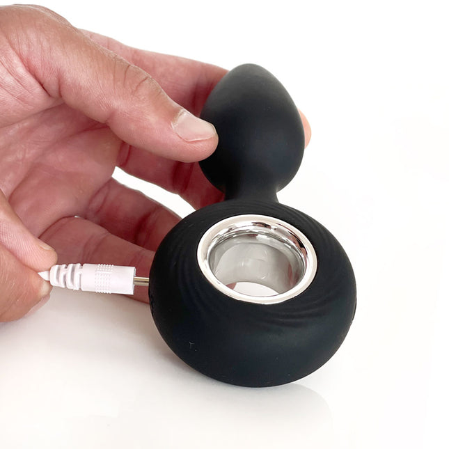 VERS Rechargeable Silicone Vibe Black Vibrating Butt Plug