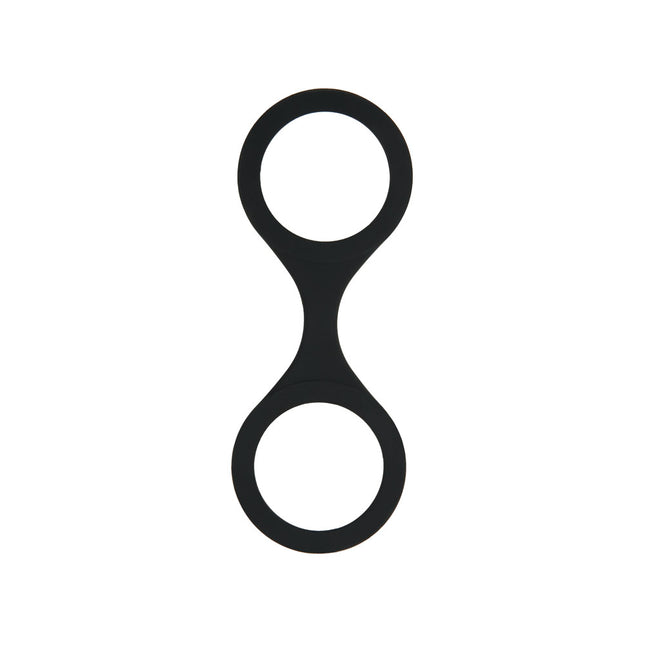 WhipSmart Silicone Black Handcuffs with Bonus Blindfold