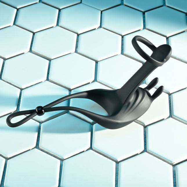 Zero Tolerance SADDLE UP - Black Vibrating Cock & Ball Rings