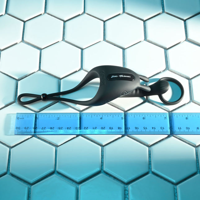 Zero Tolerance SADDLE UP - Black Vibrating Cock & Ball Rings