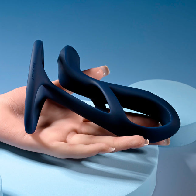 Zero Tolerance BIG TIME - Navy Blue Vibrating Penis Sleeve with Wireless Remote