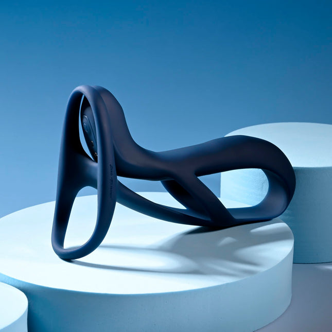 Zero Tolerance BIG TIME - Navy Blue Vibrating Penis Sleeve with Wireless Remote