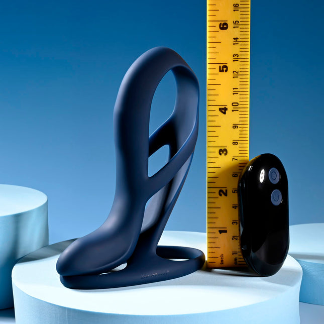 Zero Tolerance BIG TIME - Navy Blue Vibrating Penis Sleeve with Wireless Remote