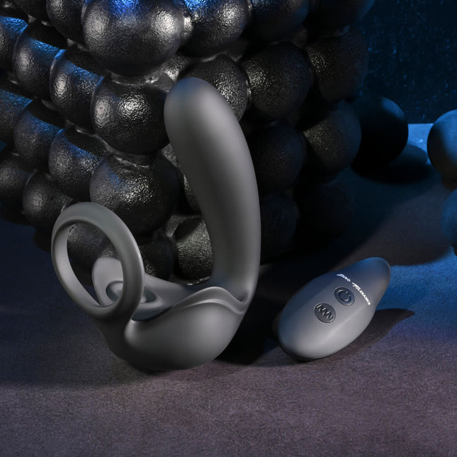 Zero Tolerance BALLIN OUT - Black Prostate Massager with Cock Ring and Wireless Remote