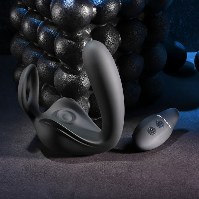 Zero Tolerance BALLIN OUT - Black Prostate Massager with Cock Ring and Wireless Remote