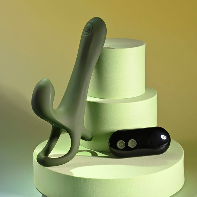 Zero Tolerance STRAP, TAP & GO - Green Vibrating & Tapping Penis Sleeve with Wireless Remote