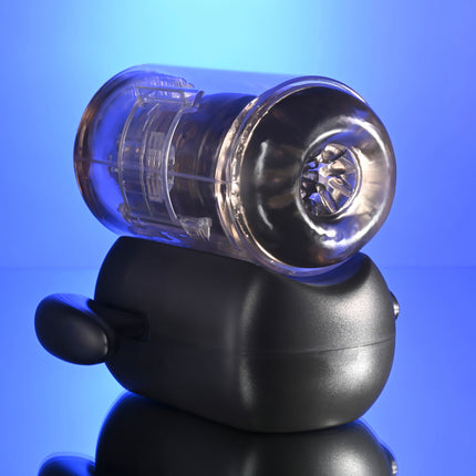 Zero Tolerance HOLD ME TIGHT - Black Vibrating Auto Stroker with Phone Holder